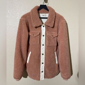 Faherty Women's Sherpa Jacket in Pink by Love Tree